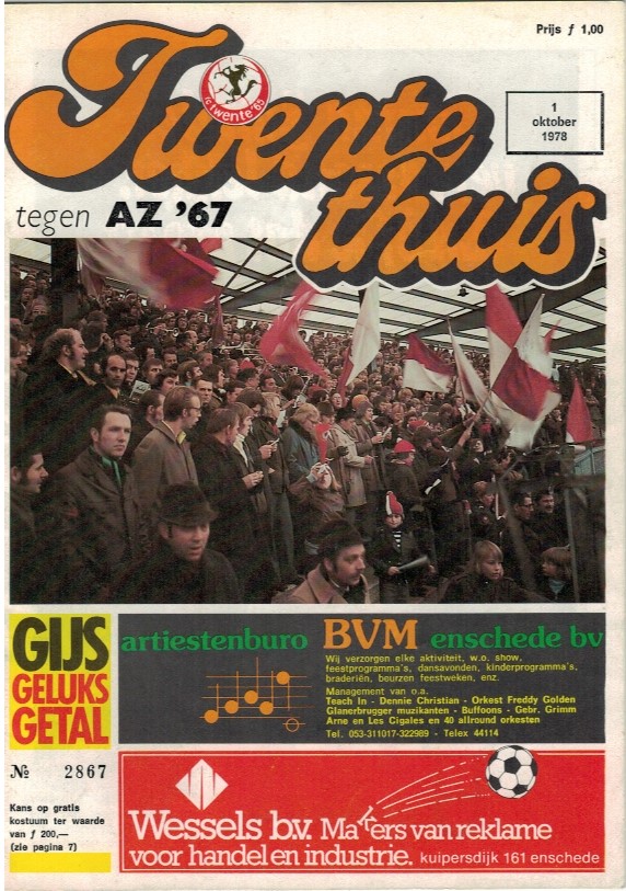 AZ Programma 1-okt-1978 Twente uit